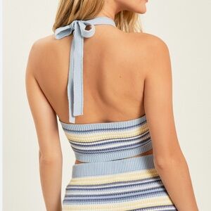 Crochet Halter cropped top NEW WITH TAGS